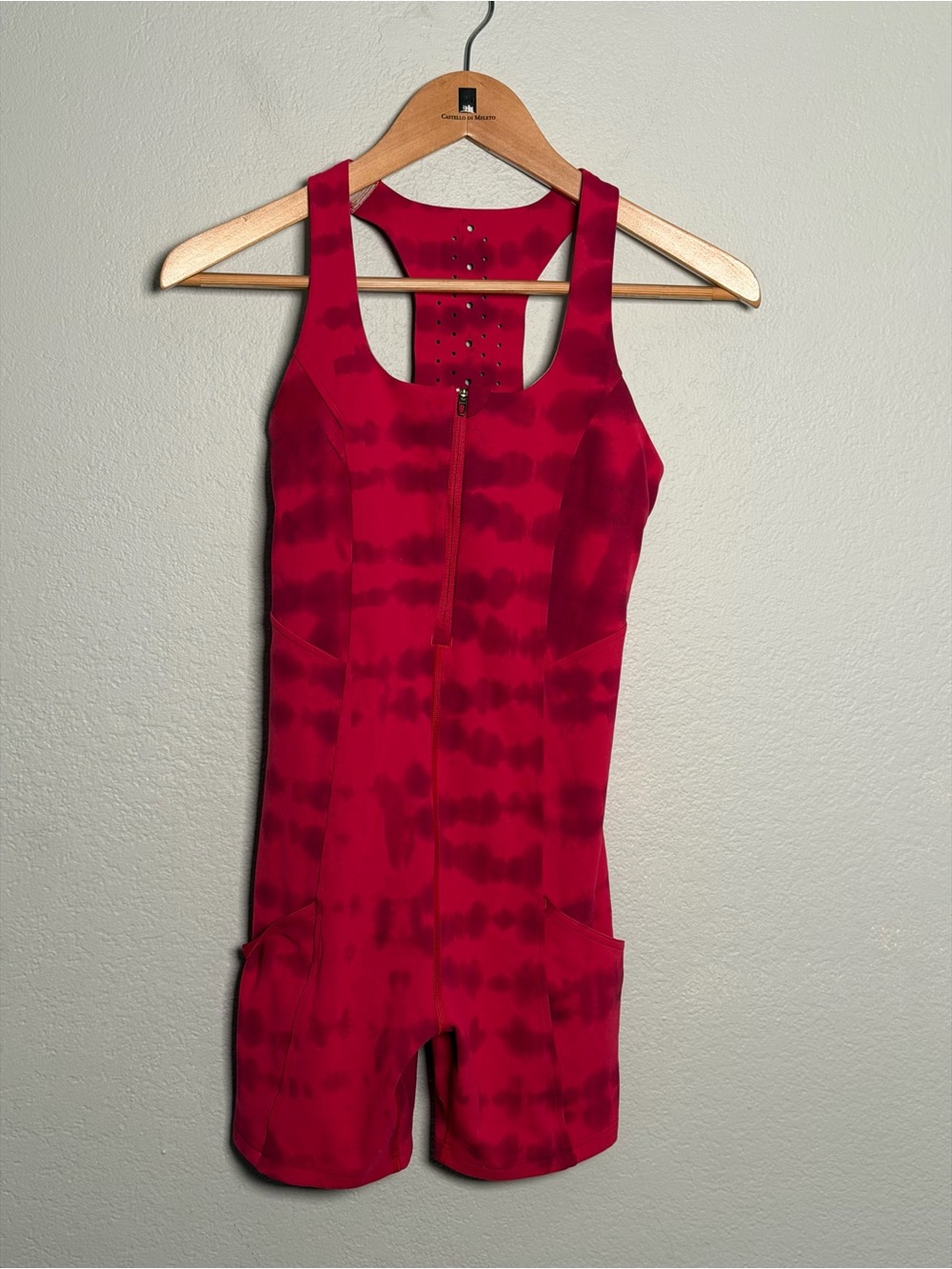 lululemon lab half zip training onesie pink dragonfruit Tie-Dye One-Piece Romper